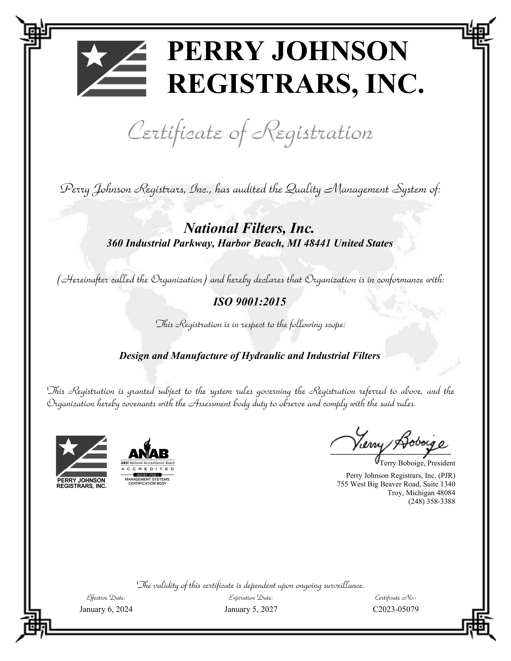 iso certificate